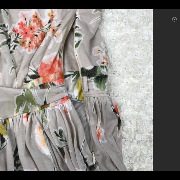 Mango Suit Floral Strapless Dress small - Picture 7 of 10